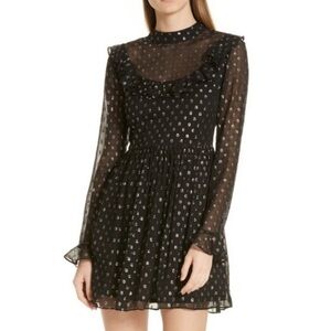 New Robert Rodriguez Camille Polka Dot A-Line Dress Size 2 | Holiday Dress